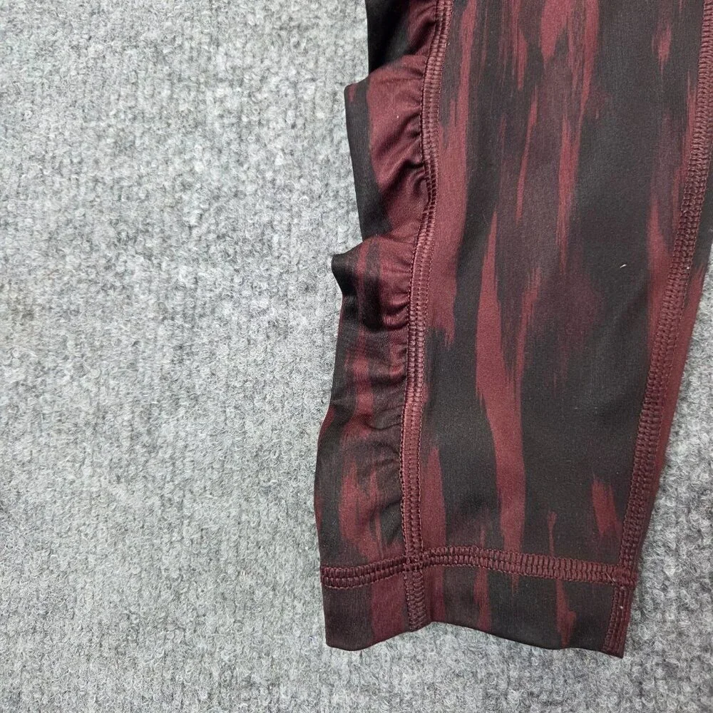 Lululemon Speed Tight IV Leggings Womens 4 Painted Animal Bordeaux Black Running